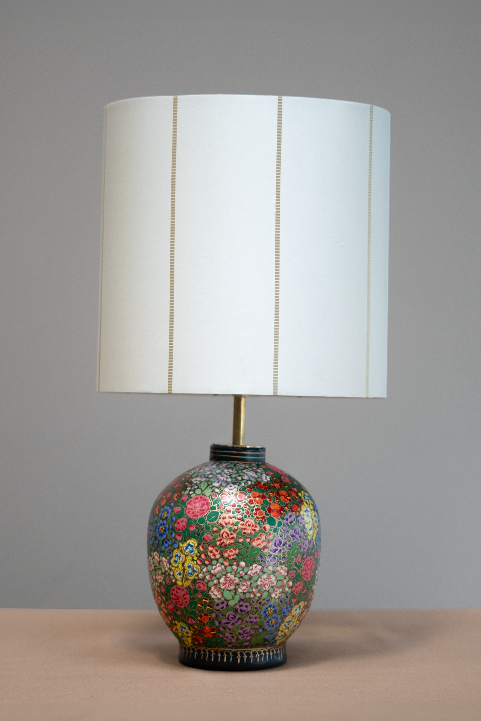 Abbotsbury - Silk Stripe oval drum shade