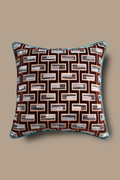 Poole - Geometric luxury velvet cushion