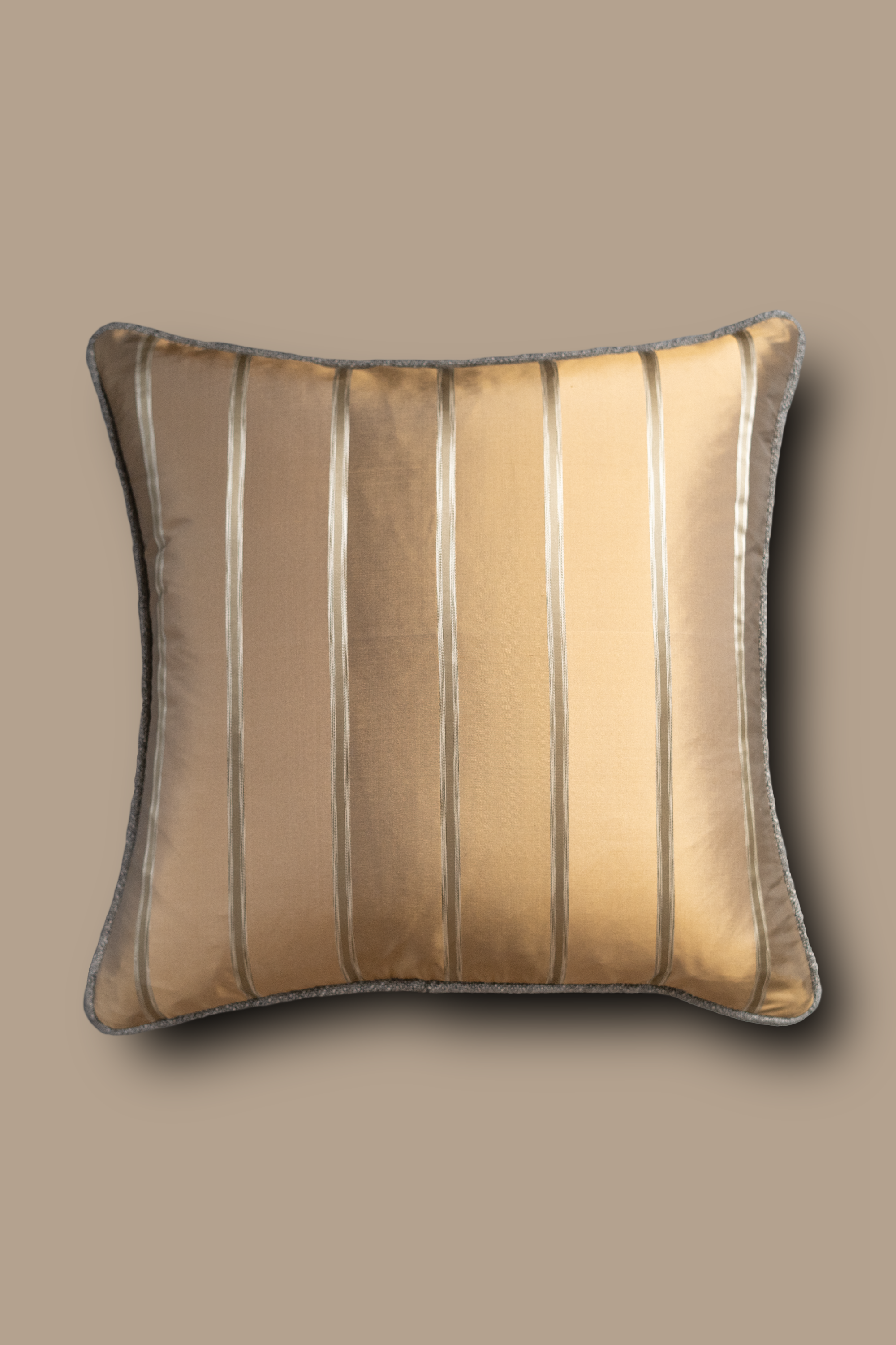 Sherborne - Bronze silk stripe cushion