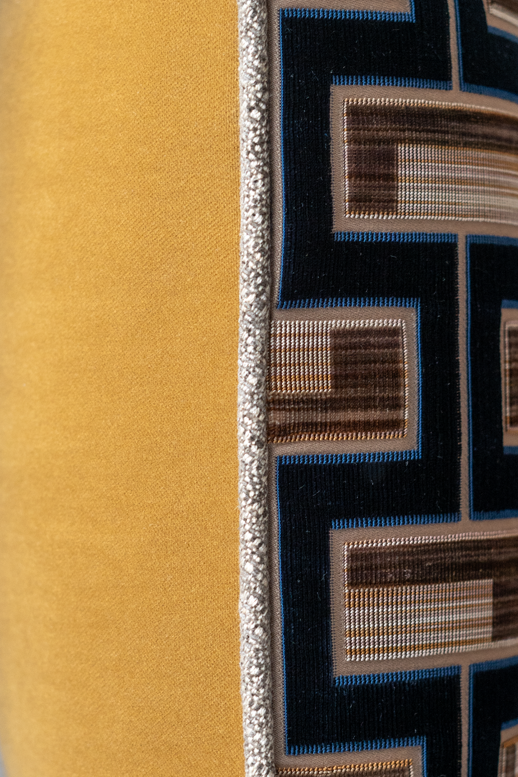Wimborne - Geometric luxury velvet cushion