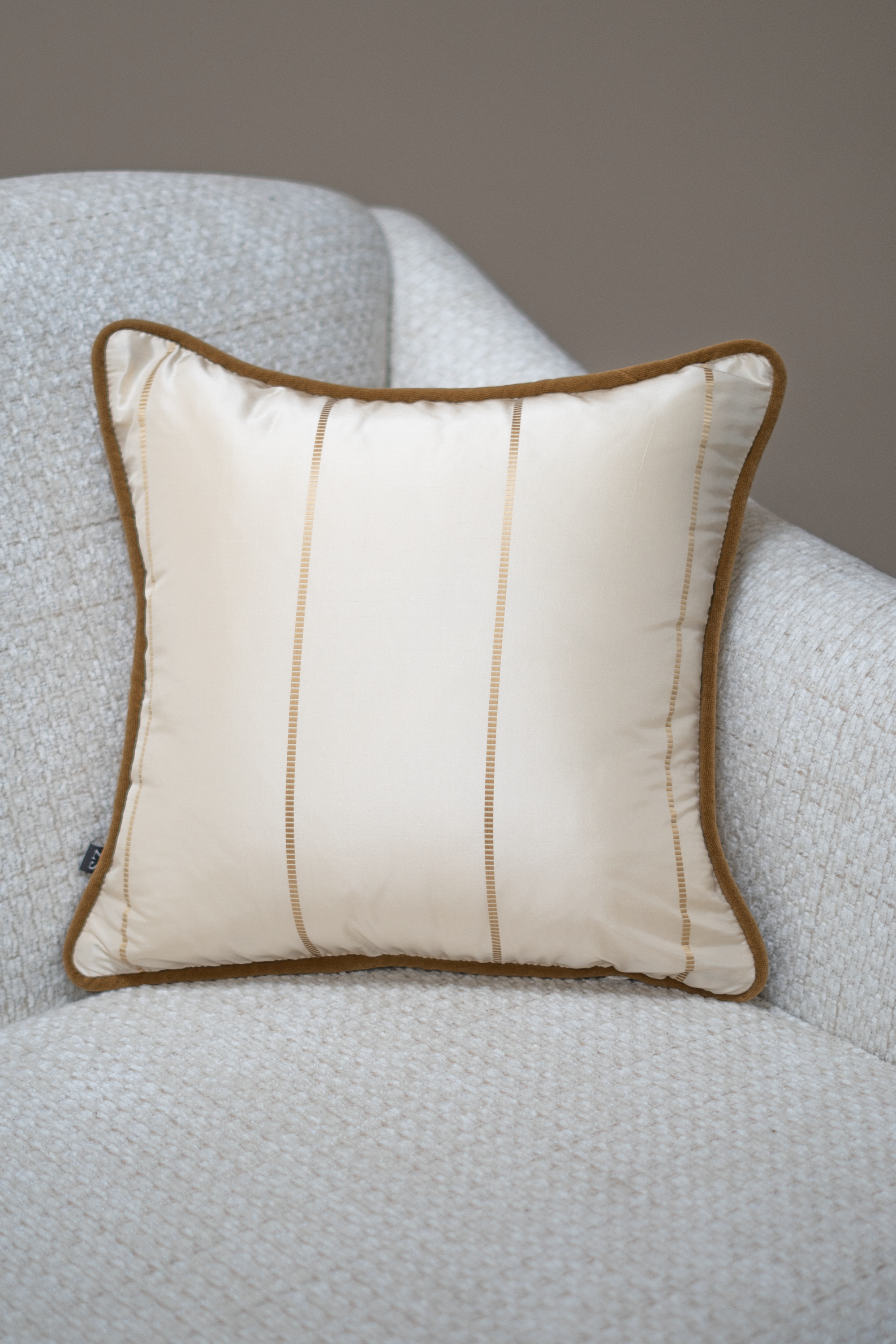 Abbotsbury - Silk stripe cushion